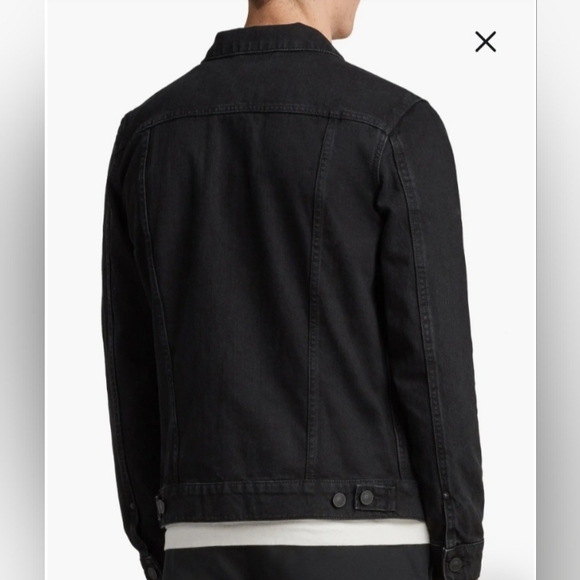 All saints black demin jacket - Picture 13 of 15